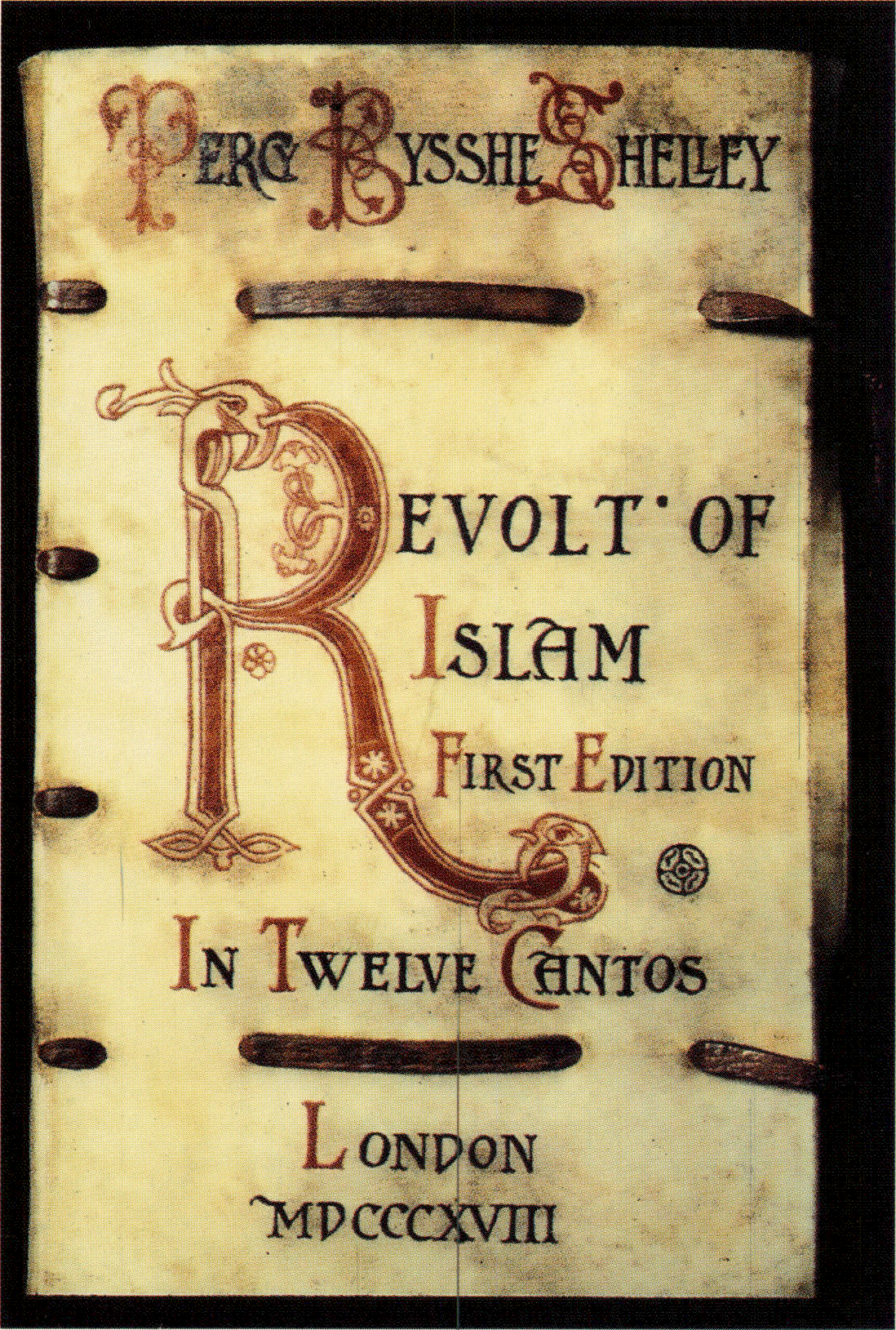 The Revolt of Islam (cover of first edition) by Percy Bysshe Shelley